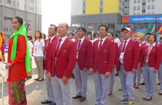 ASIAD 2018：越南体育代表团旗帜升旗仪式