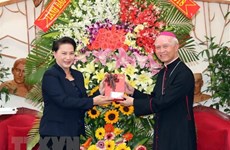 国会主席阮氏金银圣诞节前走访慰问同奈省天主教人士