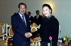  国会主席阮氏金银会见柬埔寨首相洪森