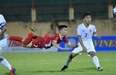 2019年越南国际U19足球赛开赛  越南队2-1反超缅甸队