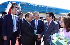 阮春福总理抵达北京开始出席“一带一路”国际合作高峰论坛