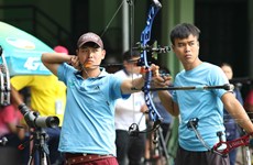 越南运动员阮文待夺得2019年亚洲射箭锦标赛银牌