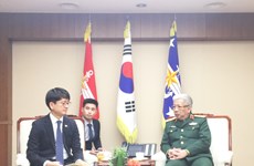 越南国防部副部长阮志咏会见韩国国防部副部长朴在民
