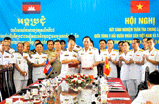 越南与柬埔寨海军召开联合巡逻的总结会议