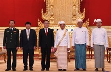 缅甸总统吴温敏高度评价与越南的合作关系