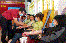 越南卫生部举行医务人员献血救人活动