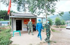 谅山省在边界线搭建近150个24小时值守的临时帐篷