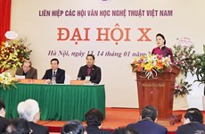 越南国会主席阮氏金银出席越南文学艺术协会联合会全国代表大会