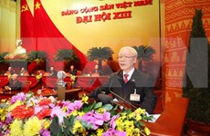 越共中央总书记阮富仲在越共十三大闭幕会上致辞