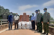 隆安省协助柬埔寨2个省份开展防疫工作
