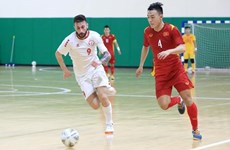 2021国际足联室内足球世界杯亚洲区预选赛附加赛第一回合：越南队与黎巴嫩队以0比0战平