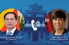 越南外交部部长裴青山与挪威外交大臣瑟雷德通电话