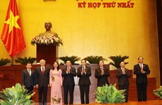 越南第十五届国会第一次会议：选举国家副主席、最高人民法院院长、最高人民检察院院长