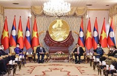 越南外交部副部长阮国勇就越南国家主席阮春福对老挝进行正式友好访问的成果接收了采访