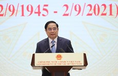越南政府总理范明政出席2021年全球服务贸易峰会