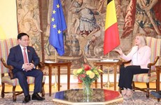 越南国会主席王廷惠与比利时众议院议长举行会谈