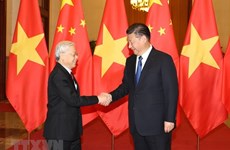  越南党和国家领导人向中国领导人致贺电 祝贺中国国庆节