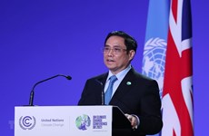 越南政府总理范明政在《联合国气候变化框架公约》第二十六次缔约方大会世界领导人峰会上发表讲话