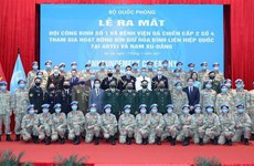 越南首支维和工兵队正式亮相