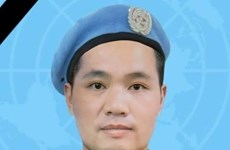 越南一名维和军官在执行联合国维和任务时牺牲