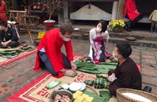 多国驻越大使和和国际组织代表体验传统春节活动在河内市举行