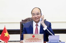 越南国家主席与韩国当选总统通电话