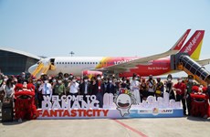 越捷岘港与泰国间第一条国际航线复航 将数百名乘客从曼谷送往岘港