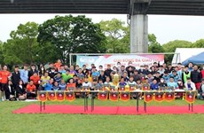 越日足球交流赛有助于加强两国人民之间的团结和友谊