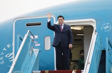 越南政府总理范明政启程前往美国出席东盟-美国特别峰会