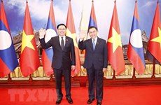 越南国会主席王廷惠圆满结束对老挝的正式访问
