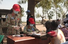 在南苏丹执行任务的越南蓝色贝雷帽医生协助一级野战医院应对猴痘