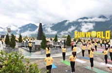 第八届国际瑜伽日活动在老街省沙坝举行 促进越印文化交流