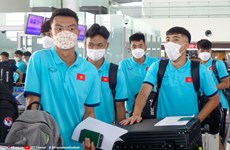 越南U19足球队启程征战2022年东南亚 U19足球锦标赛