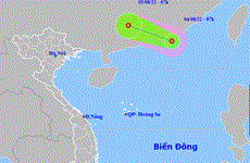东海北部海域低压区加强为热带低气压
