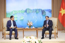 政府总理范明政会见柬埔寨金边市市长坤盛