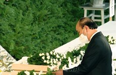 越南国家主席出席安倍晋三首相国葬仪式 一心一意培育越日友谊