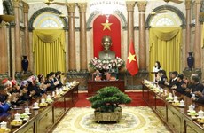 越南国家副主席武氏映春会见老街省少数民族先进人士