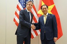 越南外交部长裴青山与美国国务卿和日本外务大臣举行会晤