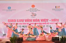 越韩文化交流活动在河内举行 响应海外越南人社群推广越南语日活动