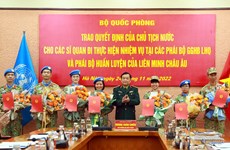 越南首次派遣维和军官参加欧盟训练特派团