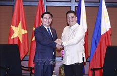 越南国会主席王廷惠与菲律宾参议院议长胡安·祖比里举行会谈