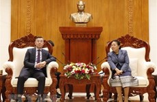 老挝总理和国会常务副主席会见越南国家审计署代表团
