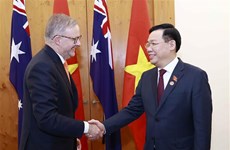 越南国会主席王廷惠会见澳大利亚总理安东尼·阿尔巴尼斯