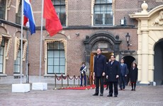 越南政府总理范明政访问荷兰   欢迎仪式在荷兰首相马克·吕特的主持下举行  