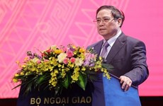 越南政府总理范明政出席外交部门工作总结会议
