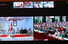 越南国防部与正在执行联合国维和任务的官兵举行视频会晤