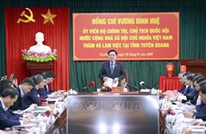 越南国会主席王廷惠视察宣光省 