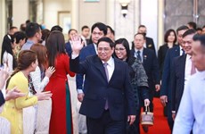 越南政府总理范明政会见旅居新加坡越南人社群代表