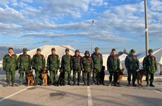 土耳其和叙利亚强震：越南人民军嗅探犬队的卓越战绩