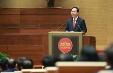 越南国家主席武文赏就职后首次发表讲话